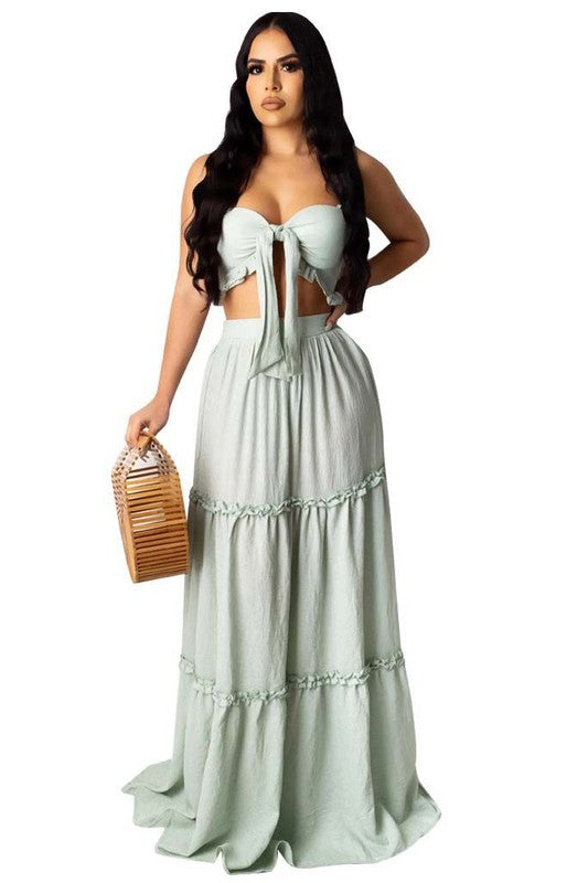 SUMMER FASHION 2PC DRESS SET